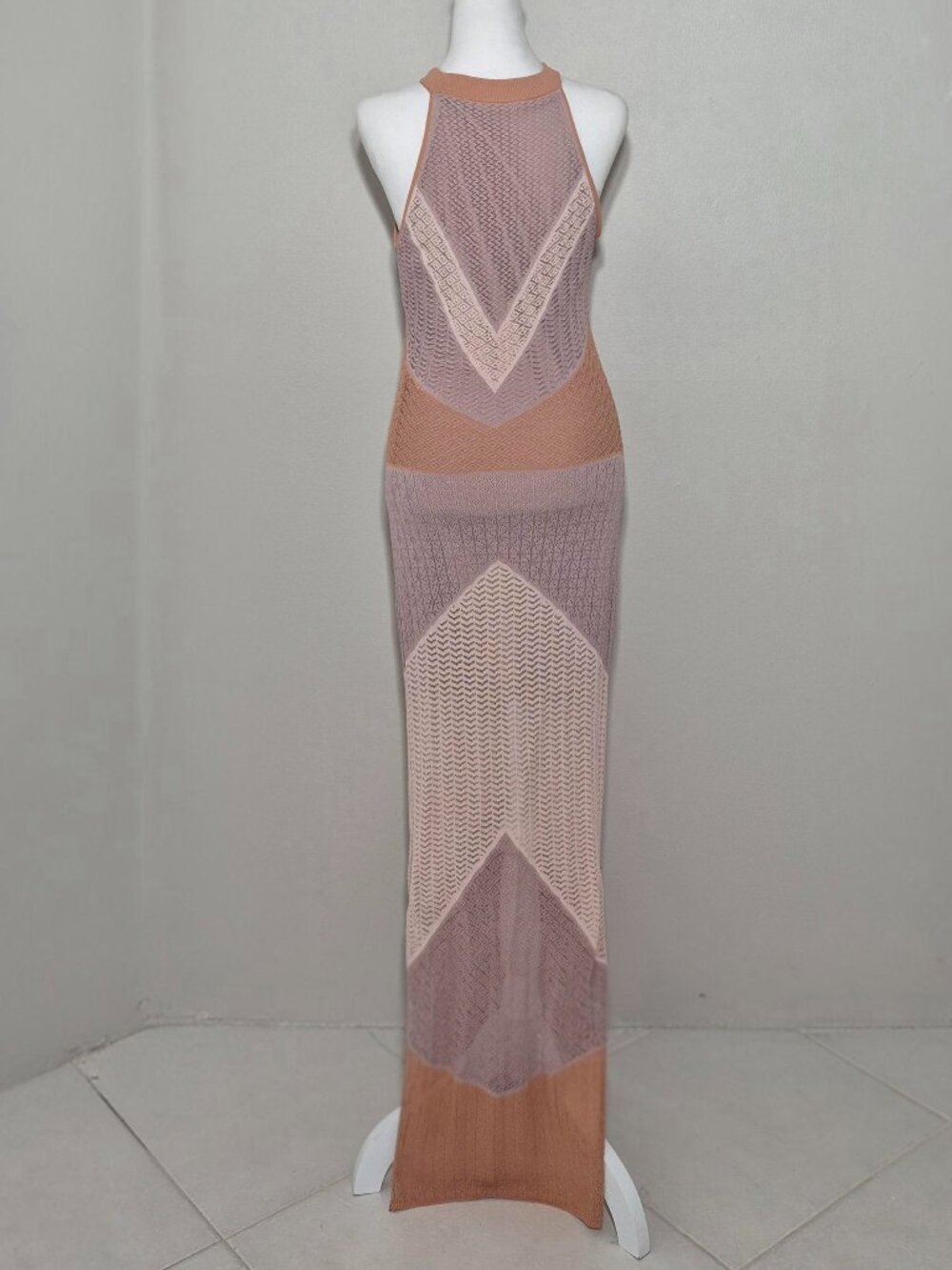 VENUS Women’s Sleeveless Knit Halter Maxi Dress Size Small NWOT - Picture 2 of 10